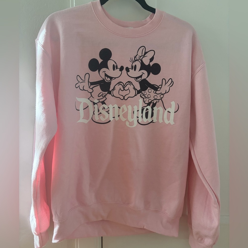 Disneyland Pink Mickey & Minnie Valentine’s Crewneck Sweatshirt